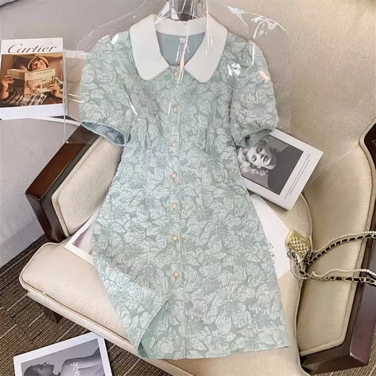 【dress】パフスリーブワンピース G20448