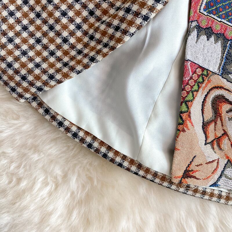 【set】チェック柄チョッキ+ショートパンツ２点セットG20716