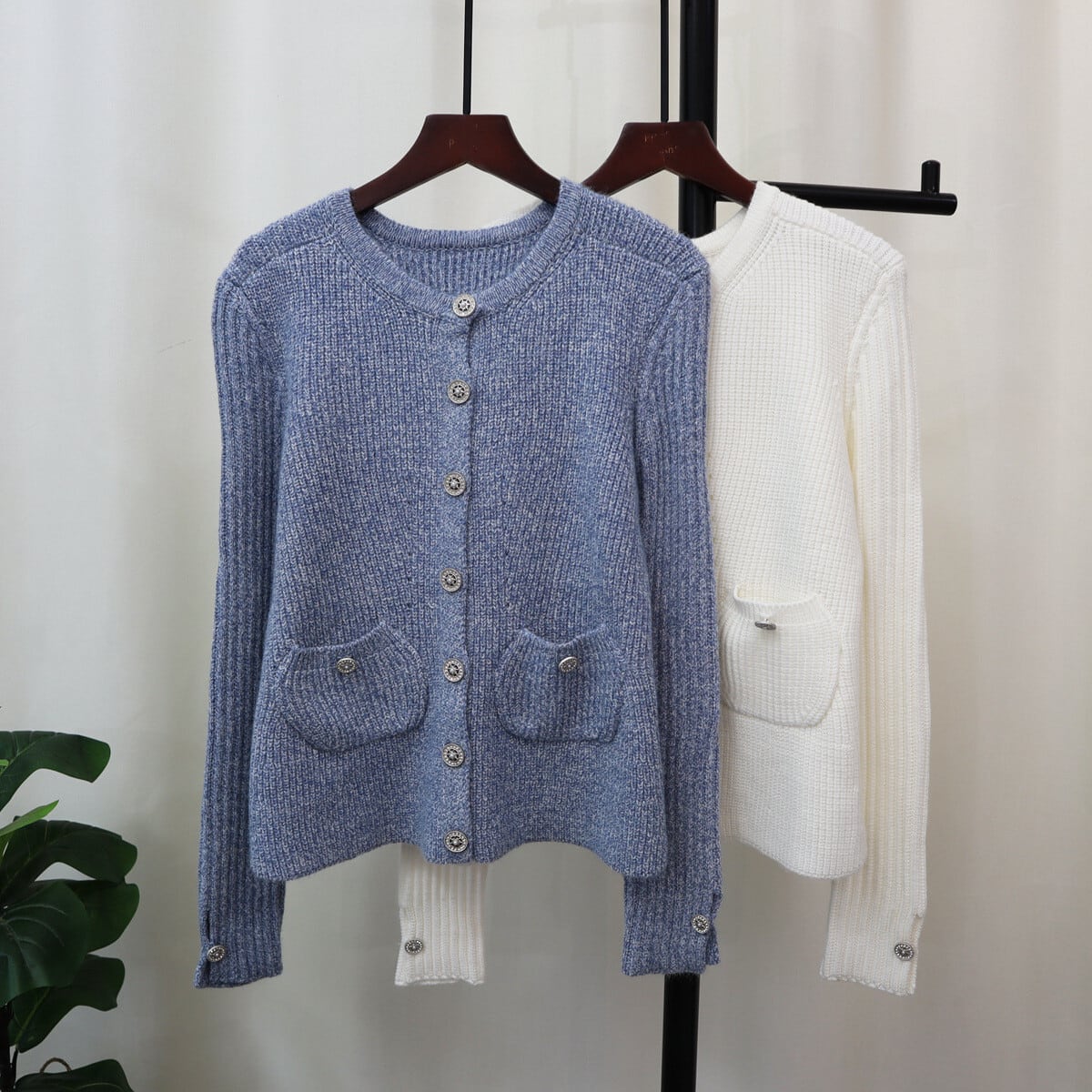 【outer】クルーネックニットカーデ　M27599