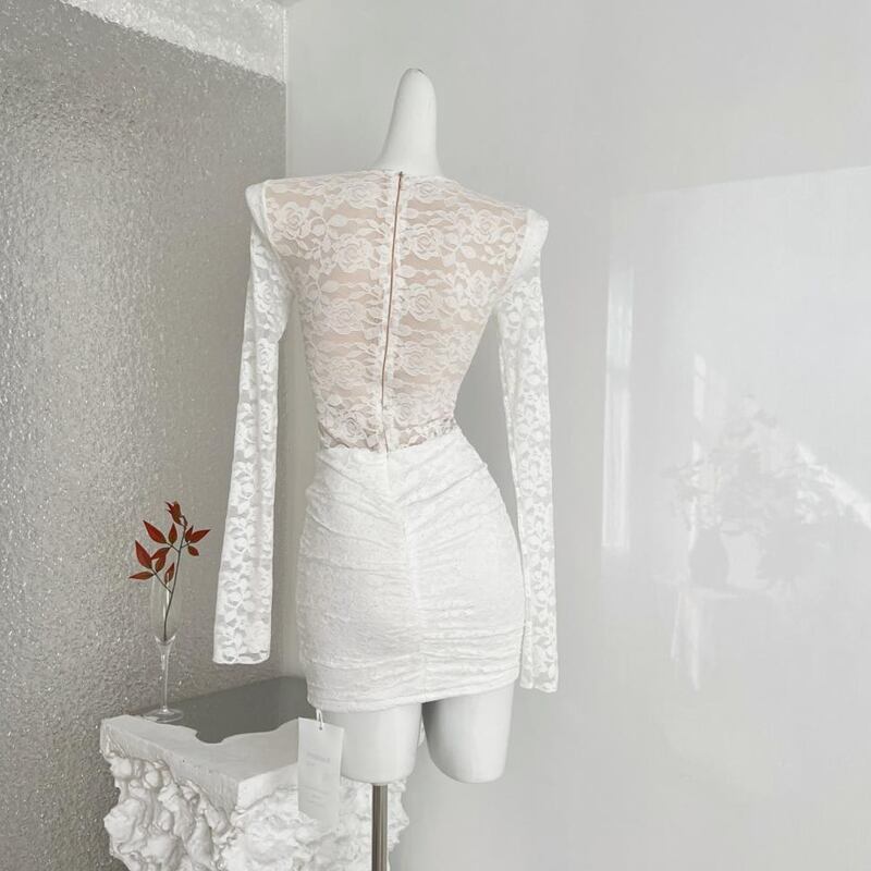 【dress】レースタイトワンピース Q7624