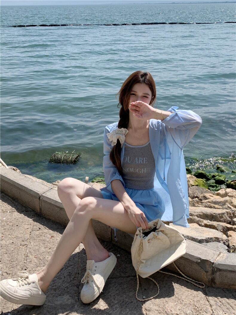 【set】ブラウスアウター+キャミソール+ショートパンツ3点セットG21290