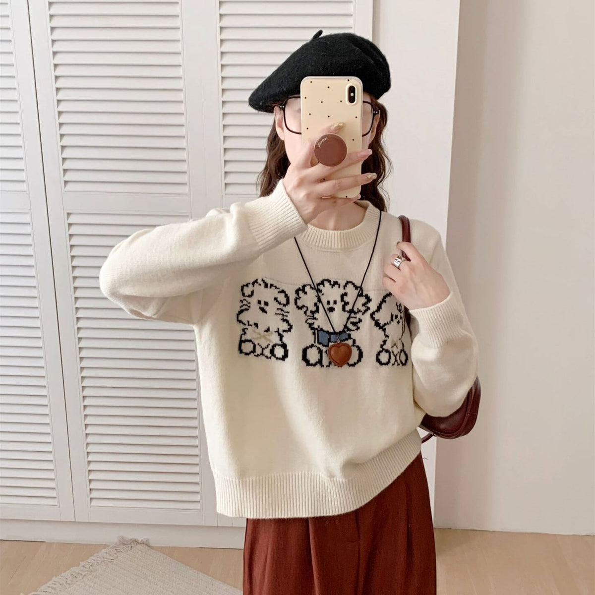 【tops】カートゥーンニットセーター　M27313