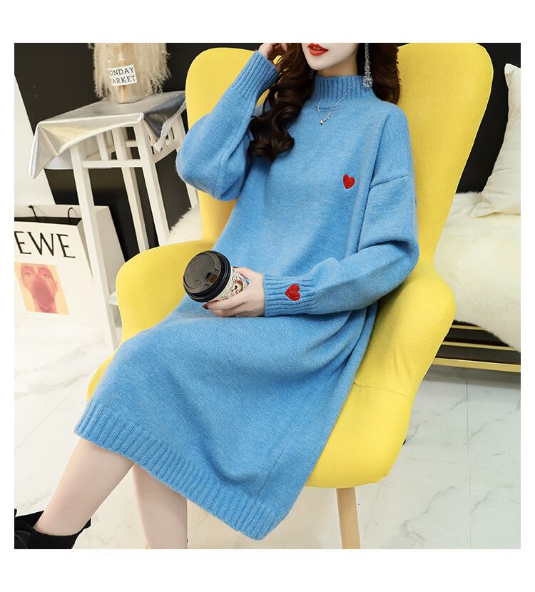 【dress】人気集中アイテム!気質満点スウィートシンプルゆったりニットワンピース G2655