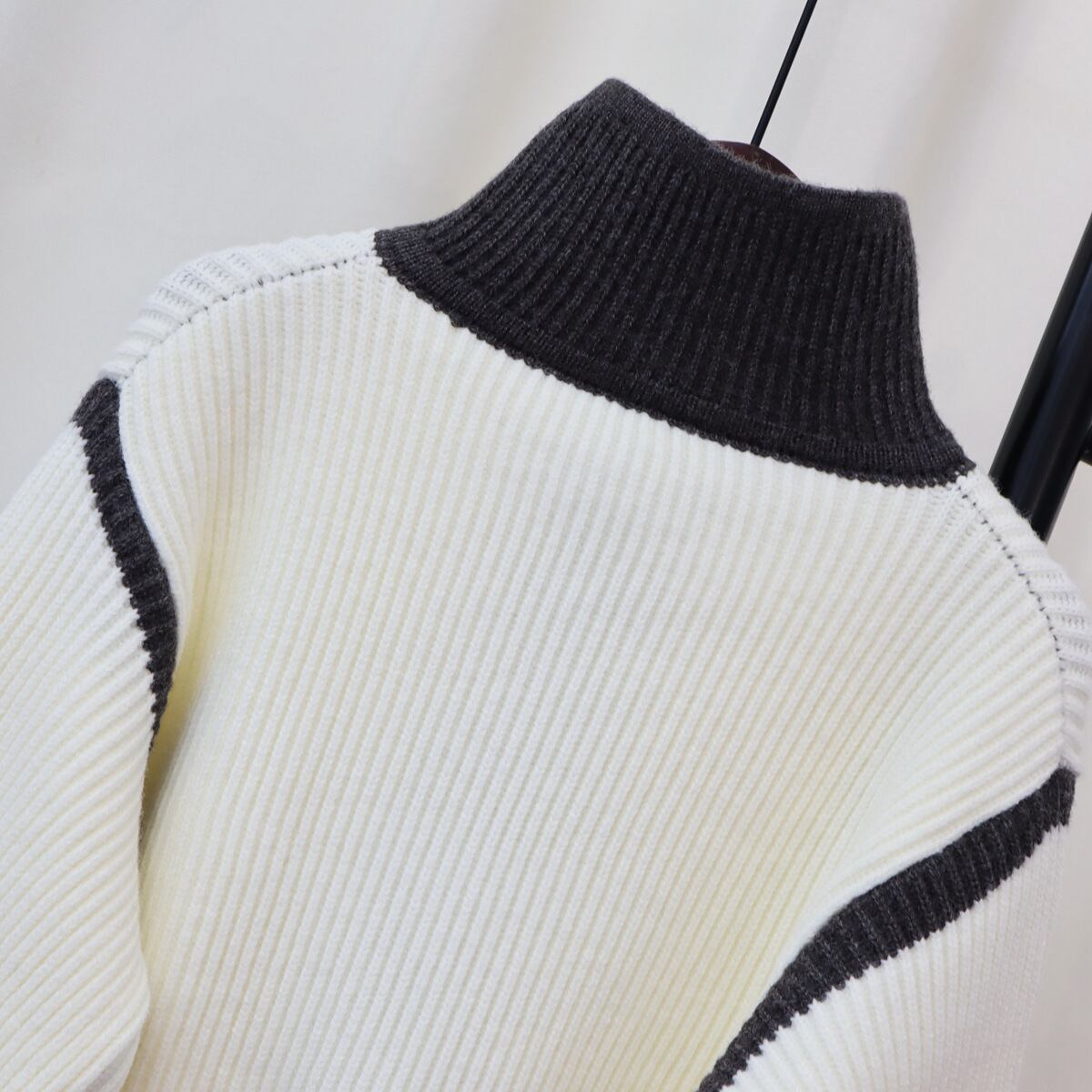 【outer】配色ニットカーデ　M18613