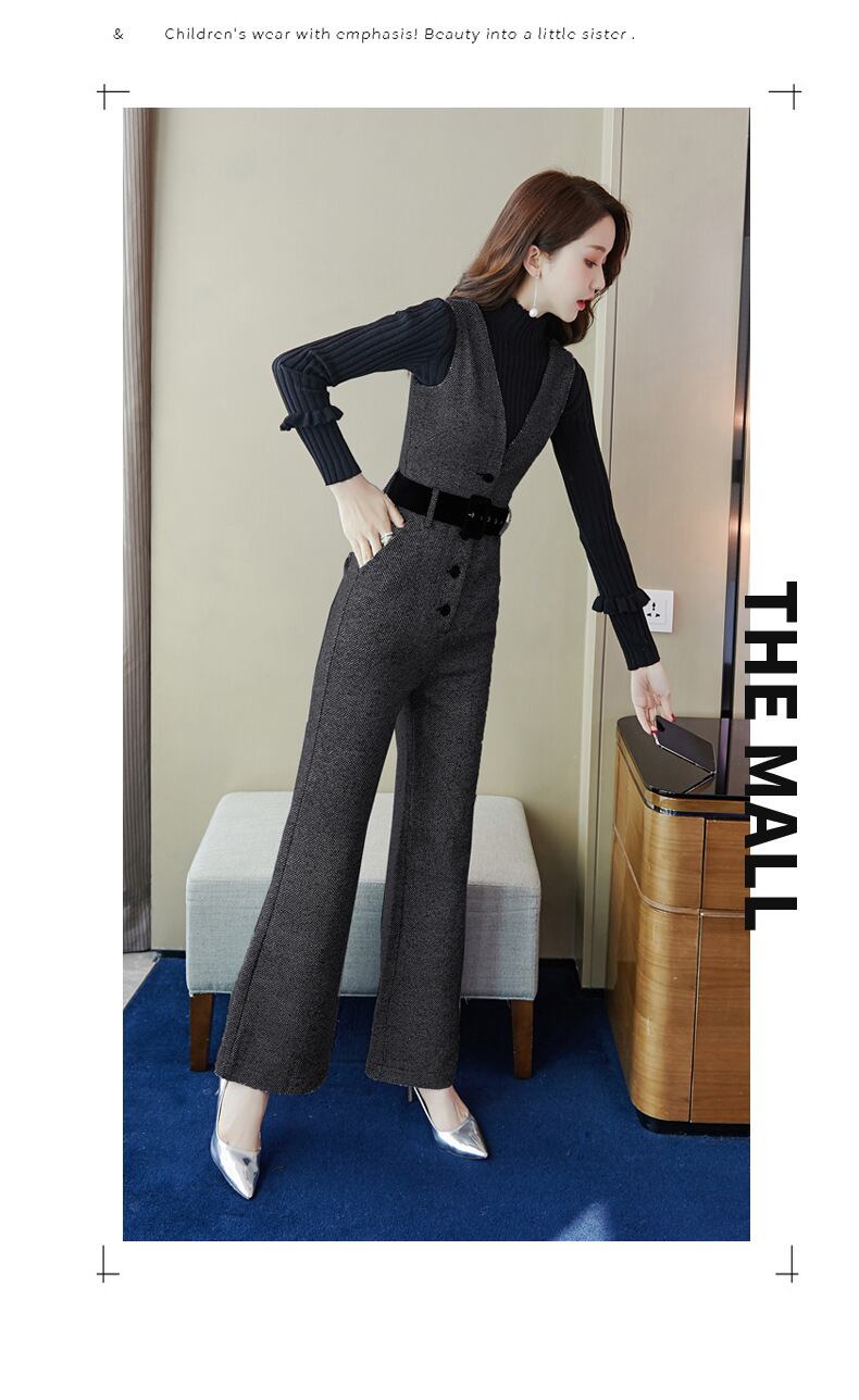 【set】トップス+オシャレオールインワン２点セット G2863