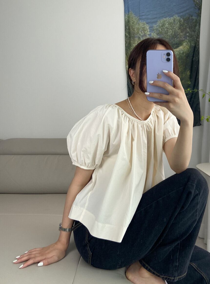 【tops】パフスリーブ ブラウスG20481