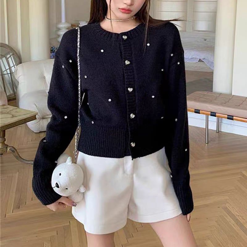 【outer】ビジューニットカーデ　M26285