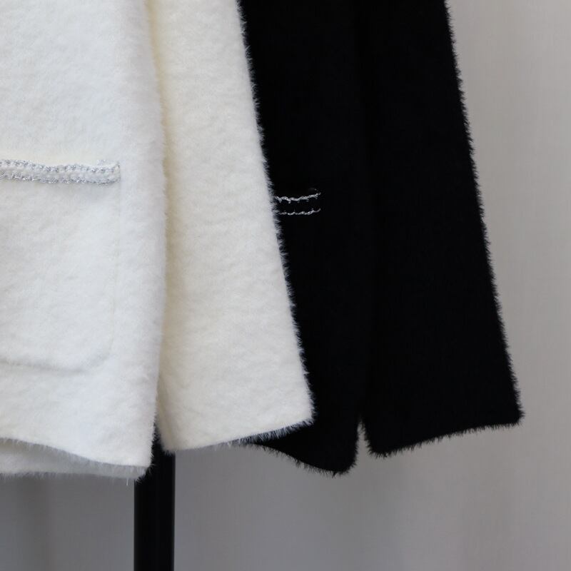 【outer】パールニットカーデ　M27585