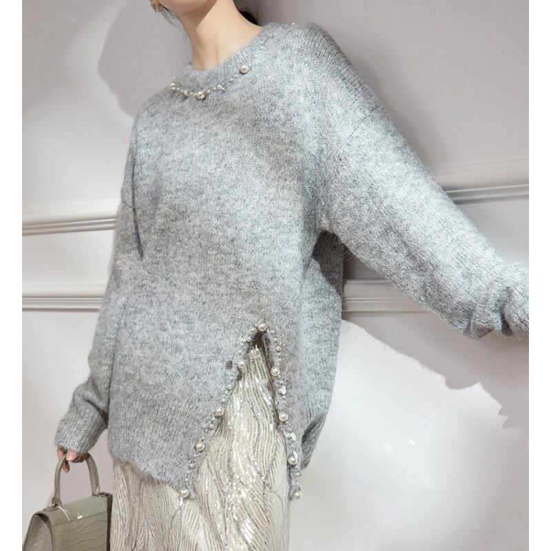 【tops】パールニットセーター　M26933