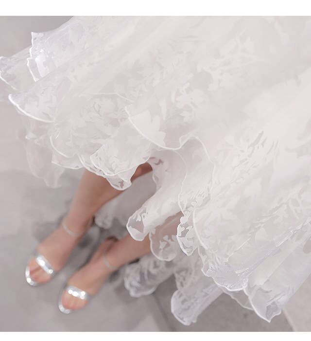 【dress】一目惚れ！ラウンドネックノースリーブ無地メッシュ不規則韓国ファッションワンピースF2299