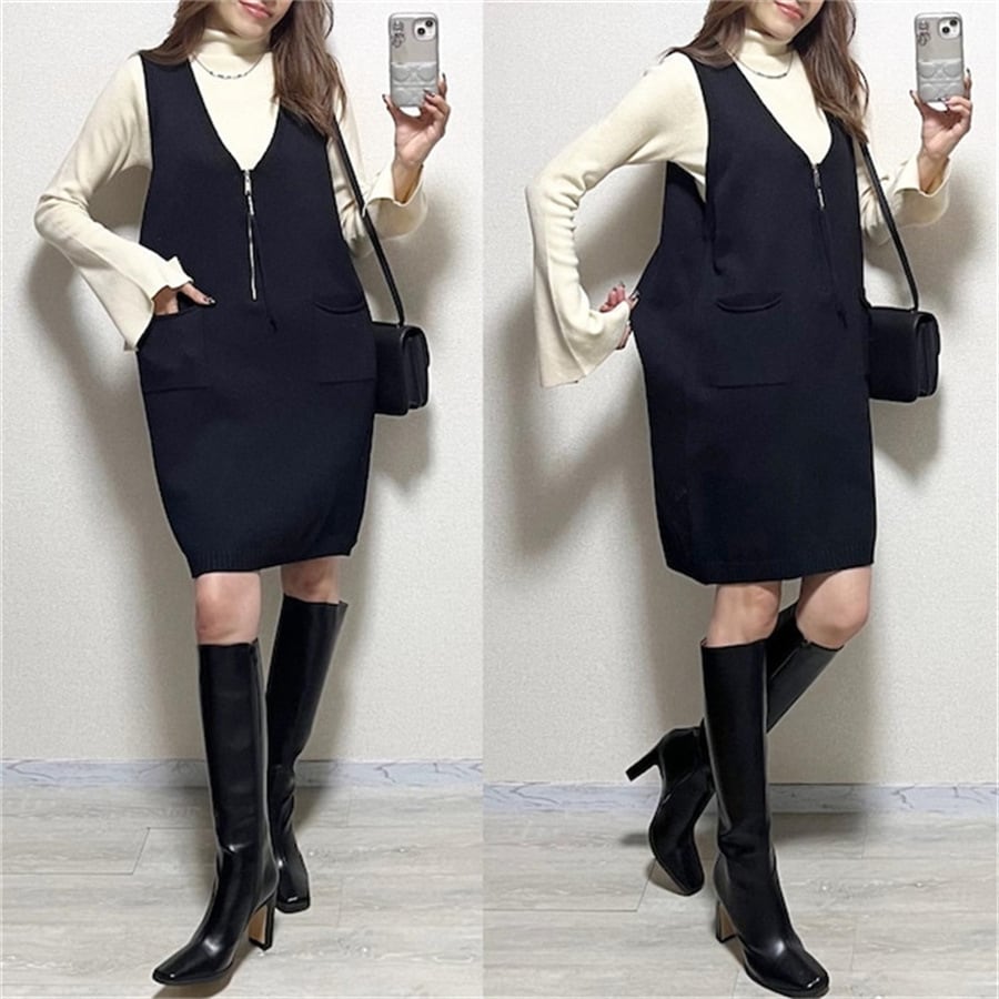 【dress】Vネックベストワンピース　M18717