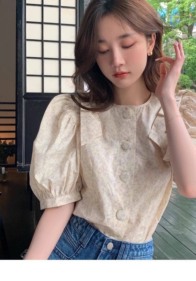 【tops】パフスリーブ ブラウスG21113