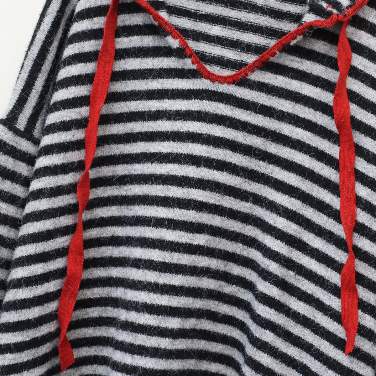 【tops】ボーダー柄ニットセーター　M28398