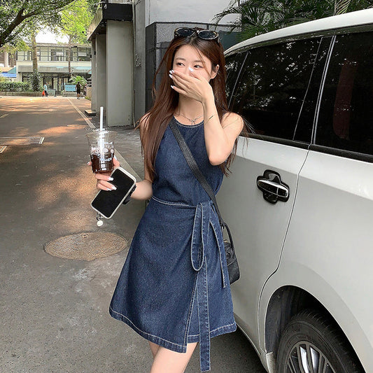 【dress】ノースリーブリボンワンピースF7905