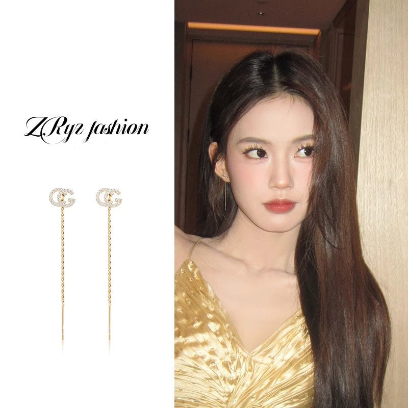 【小物】揺れるキラキラピアスアクセサリーF8090