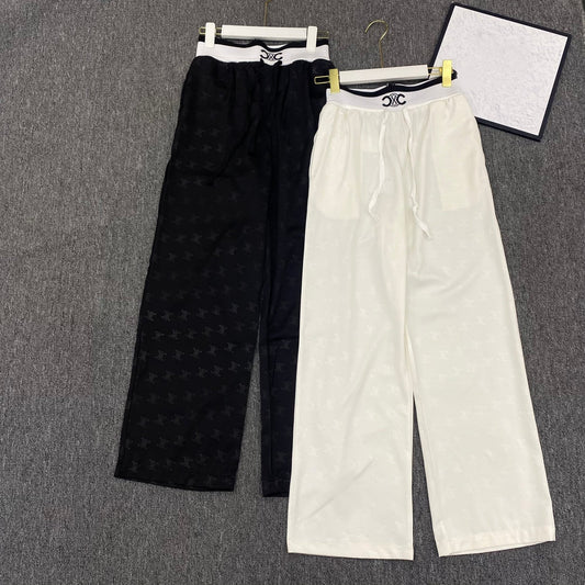 【bottoms】2色英字柄ガウチョパンツF7994