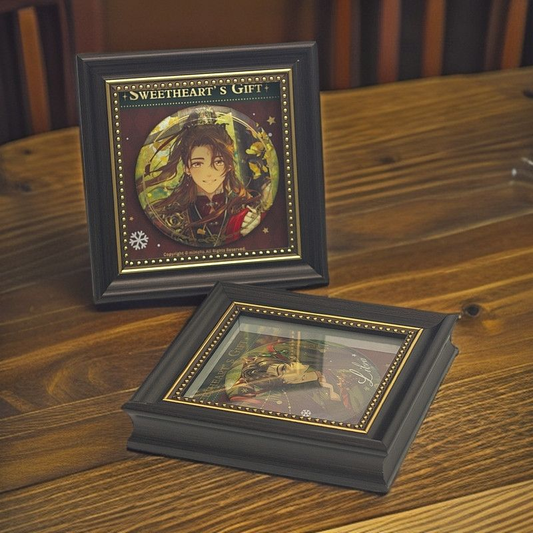 【GOODS】木製 フォトフレーム 58mm缶バッジ 収納 ディスプレイ Q2575