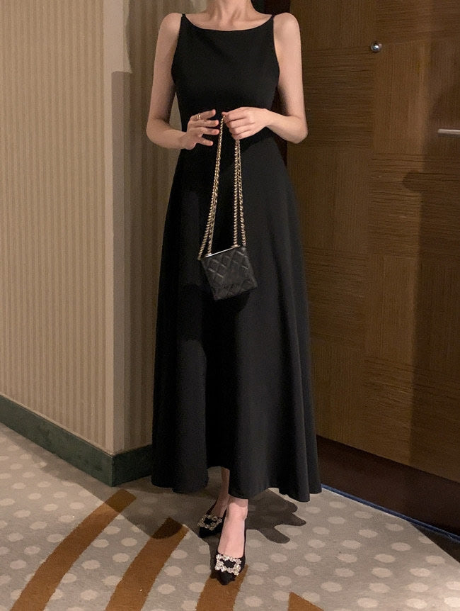 【dress】3色長袖ノースリーブワンピースF7908