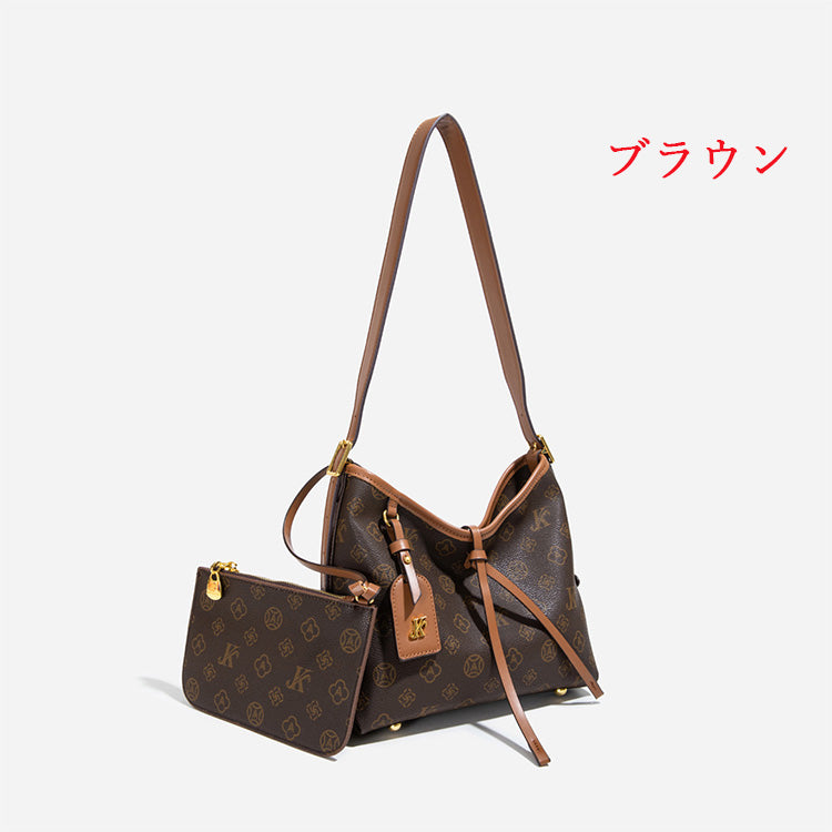 【小物】2色大容量ショルダーバッグF8152