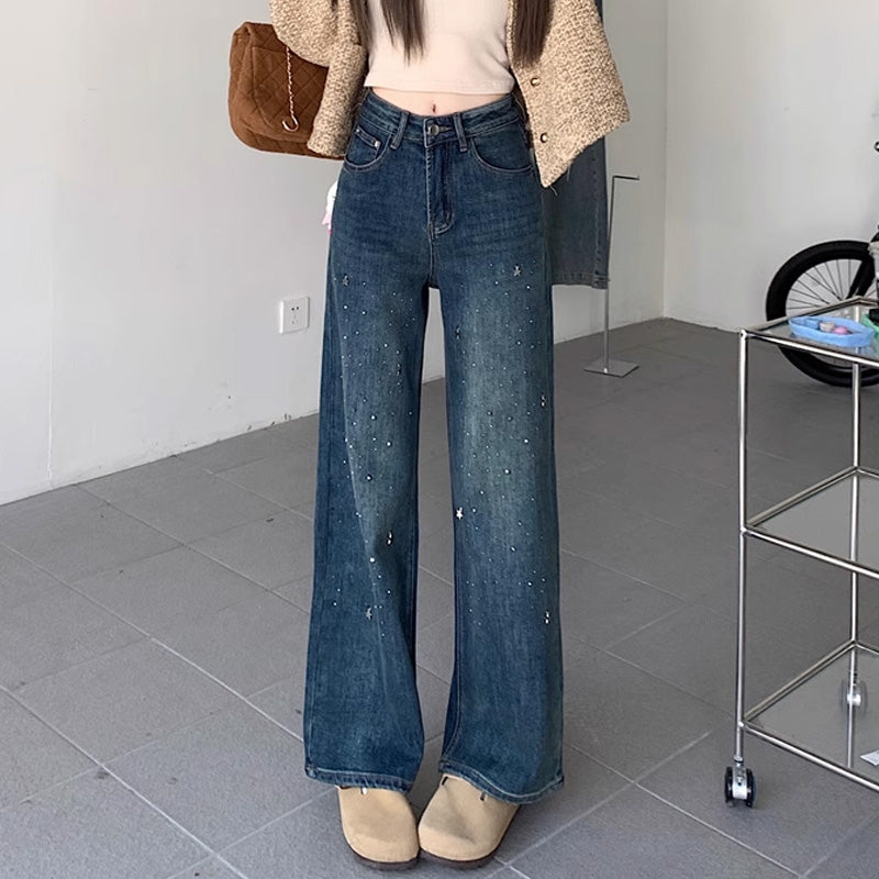 【bottoms】キラキラデニムパンツF8329