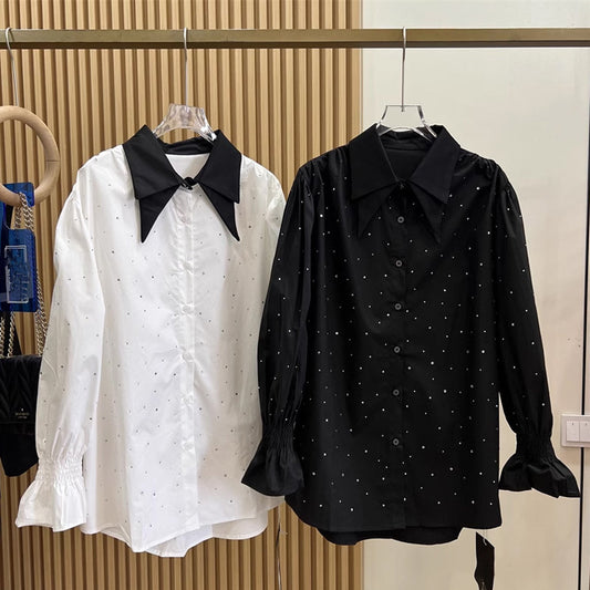 【tops】2色フレアスリーブブラウスF8030