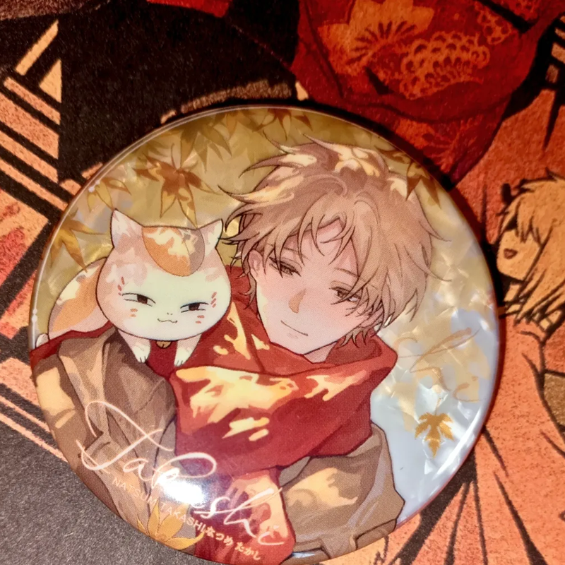 【GOODS】夏目友人帳 円形 長方形 缶バッジ Q2180