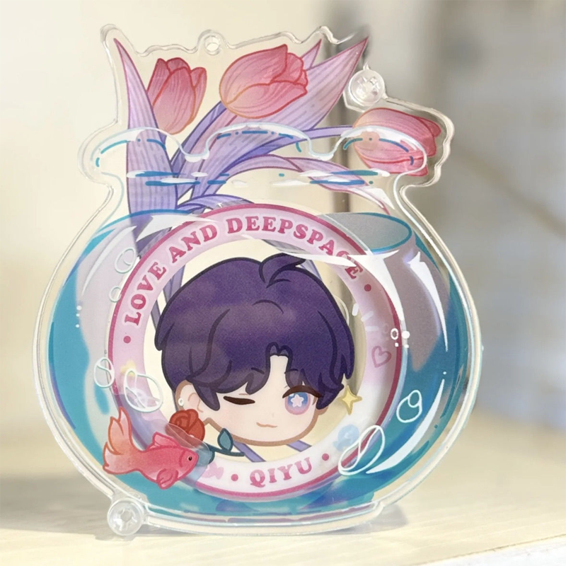 【GOODS】アクリル 花瓶 58MM 缶バッジ ホルダー カバー Q2530