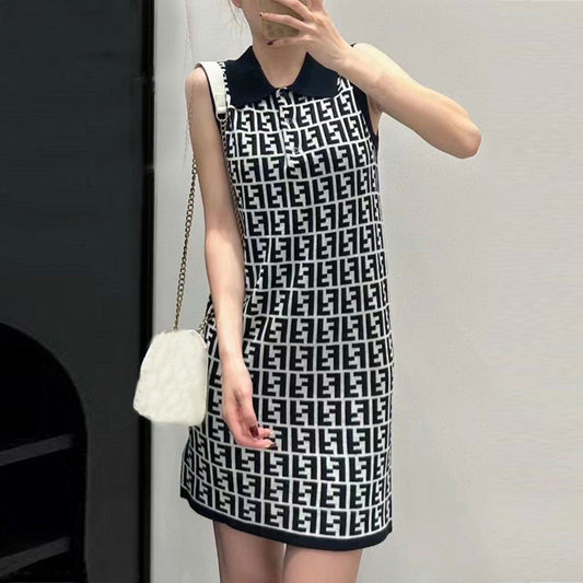 【dress】POLOネックデートワンピースF7648