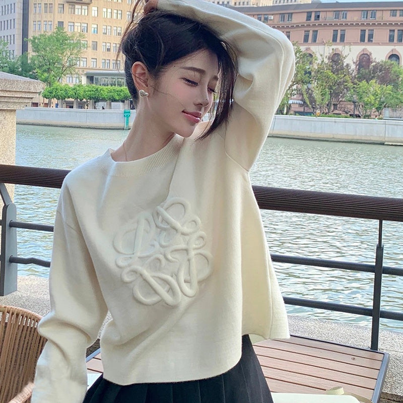 【tops】長袖ニットセーターF7932