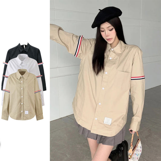 【tops】3色春秋シャツF8256