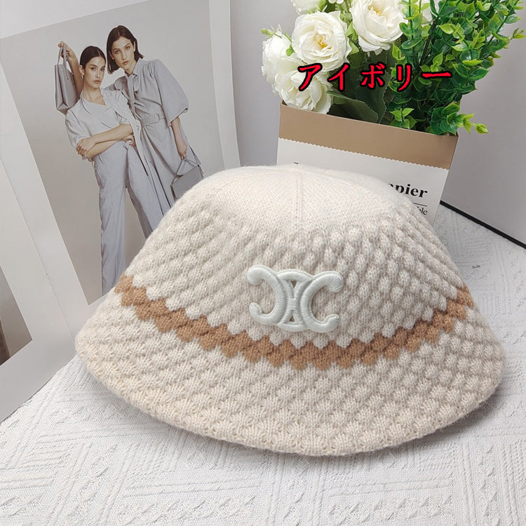 【小物】4色ニットサファリハットF8387