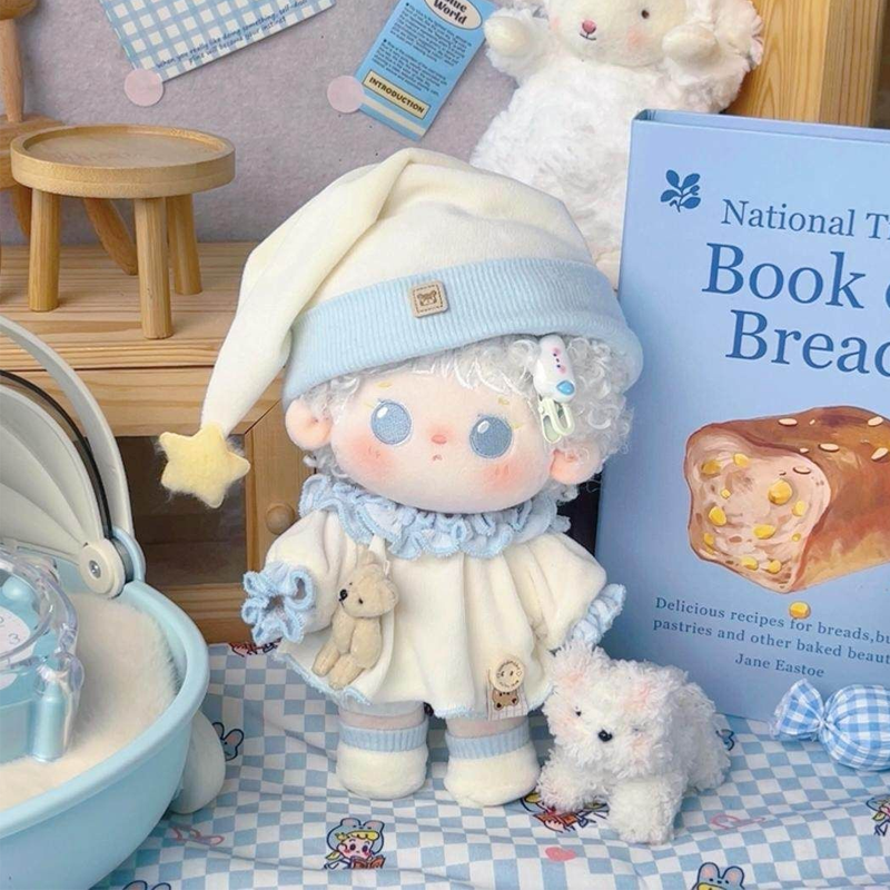 【GOODS】着せ替え 20cm ぬいぐるみ服 パジャマ4点セット Q2501