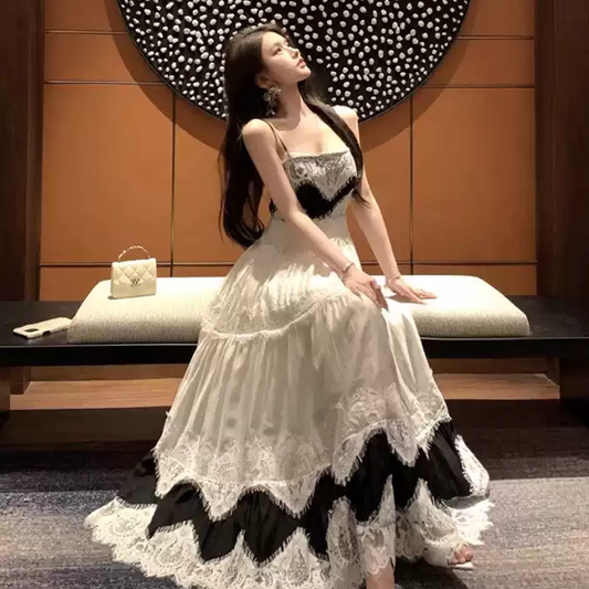 【dress】レースドッキングキャミワンピース　M31993