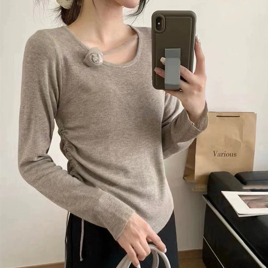 【tops】6色イレギュラー薄手ニットF7990