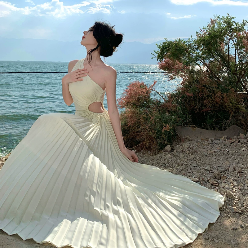 【dress】ウエストカットワンショルダーワンピース　M30508