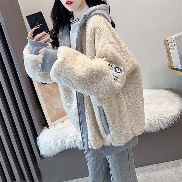 【outer】厚手長袖冬新作ショート丈コートF8259