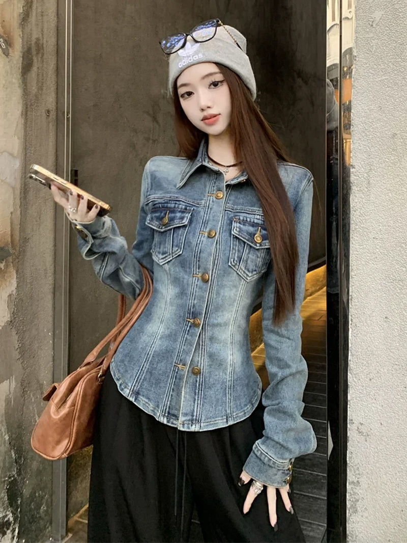 【tops】デニムシャツ Q8918