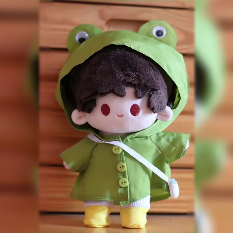 【GOODS】着せ替え 20cm ぬいぐるみ服 カエル レーンコートセット Q2505