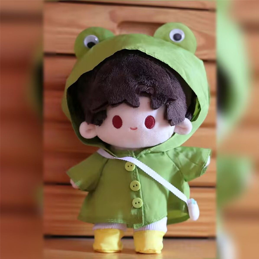 【GOODS】着せ替え 20cm ぬいぐるみ服 カエル レーンコートセット Q2505