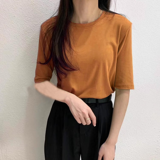 【tops】半袖ニットＴシャツF7780