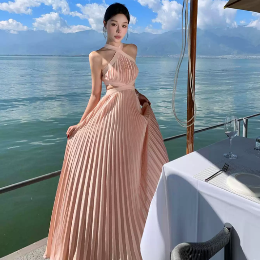 【dress】ウエストカットホルターネックワンピース　M33269