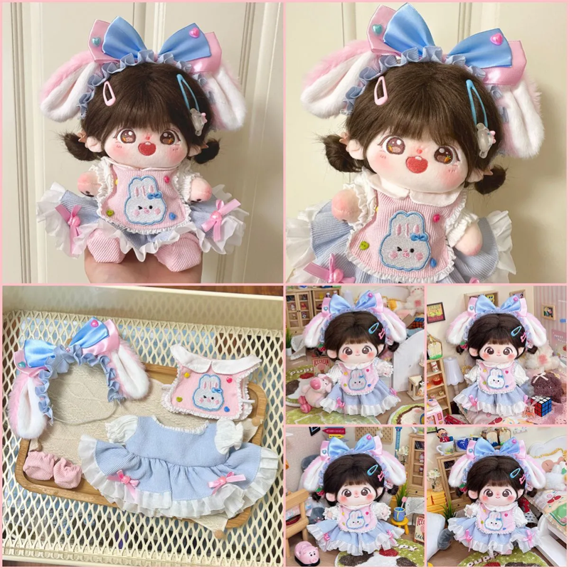 【GOODS】着せ替え  ぬいぐるみ服 10cm/20cm うさぎちゃんセット Q2573