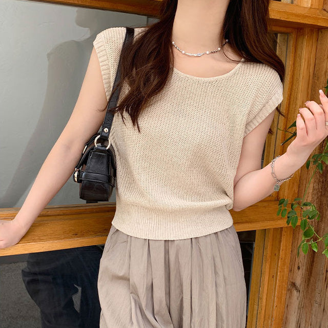 【tops】ニットタンクトップF7588