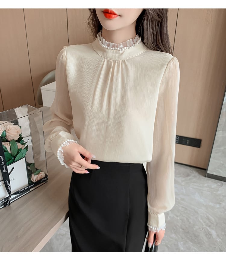 【tops】レースシャツトップス　M25402