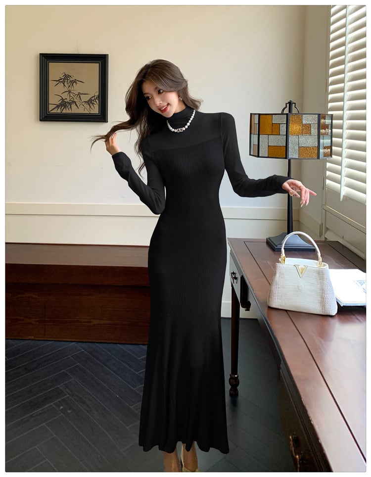 【dress】マーメイドニットワンピース　M27389