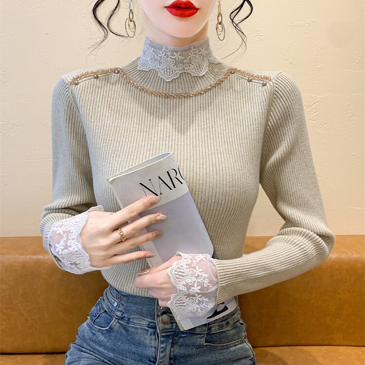 【tops】ドッキングニットトップス　M27425