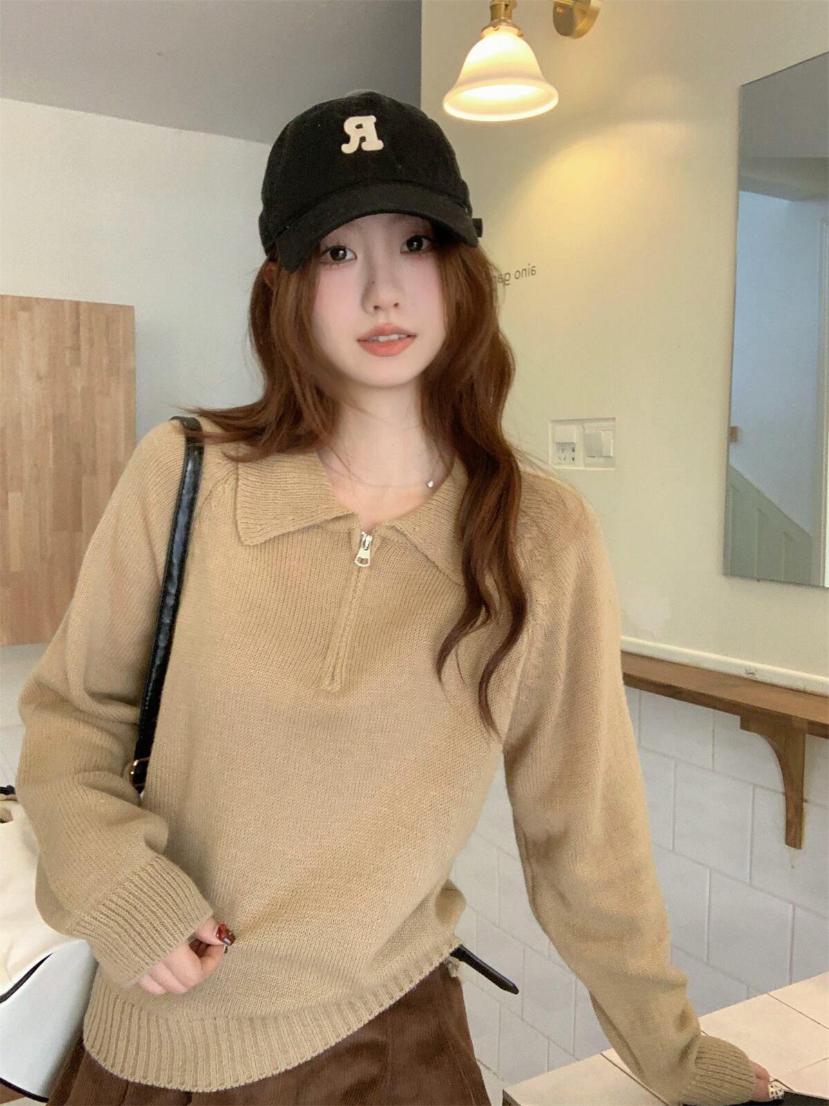 【tops】ファスナーニットセーター　M27061