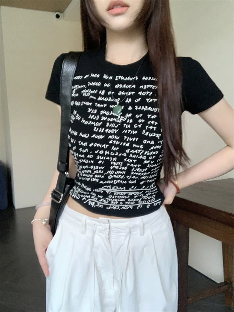 【tops】プリントTシャツ　M24619