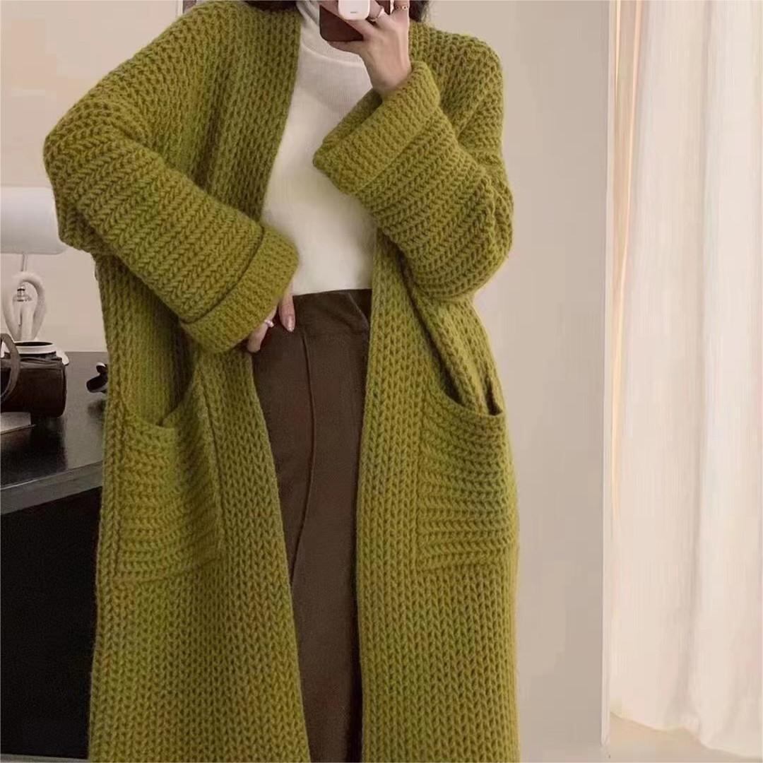 【outer】ロング丈ニットカーデ　M26831