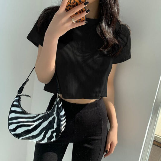 【tops】女性力を高める〜ラウンドネック半袖無地ファッション着回しTシャツF0149